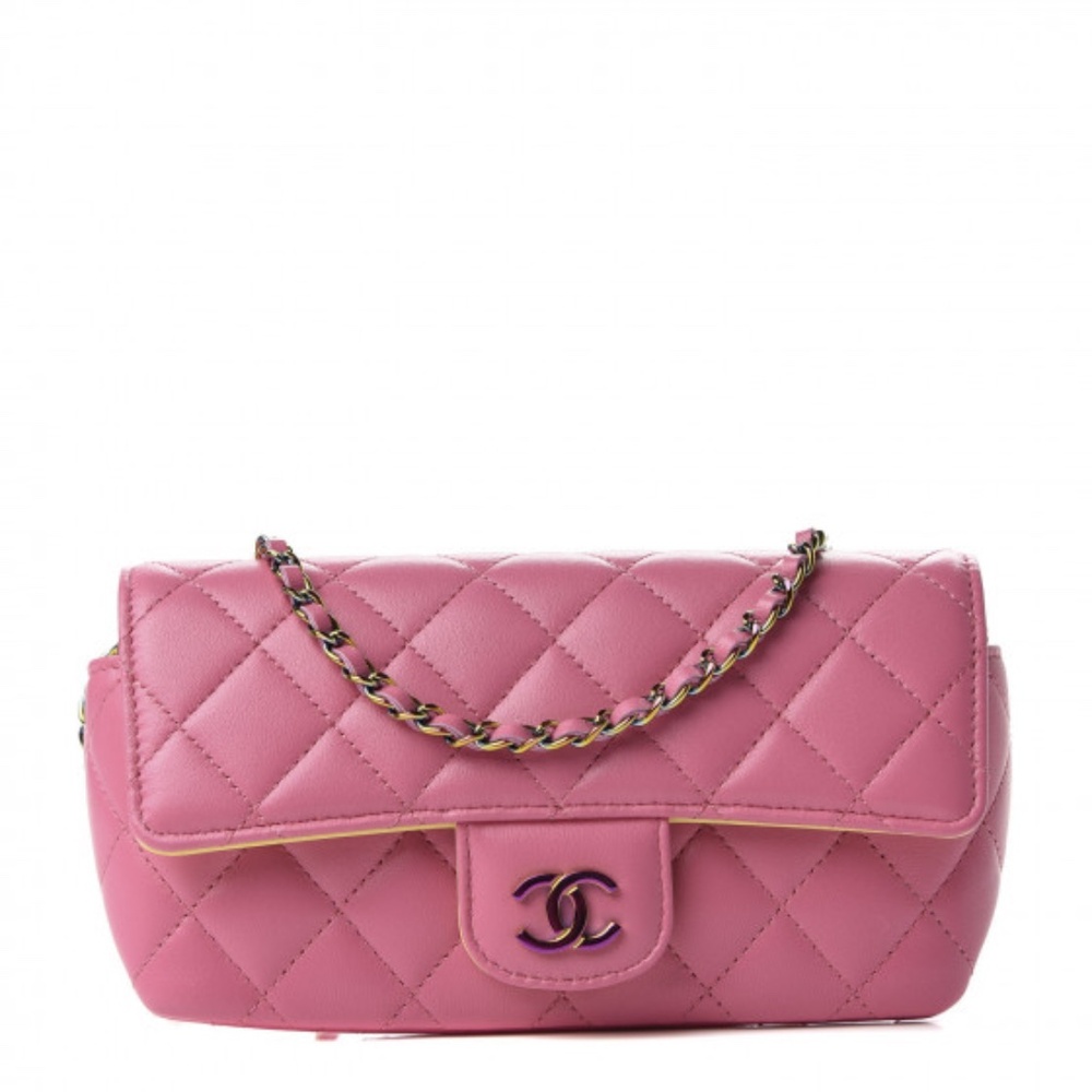 Chanel Pink Rainbow Chain Sunglass Case